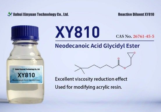 NEODECANOIC ACID GLYCIDYL ESTER XY810 CAS 26761-45-5 ईपॉक्सी फर्श कोटिंग्स, पॉलिएस्टर या एक्रिलिक राल में द्रव