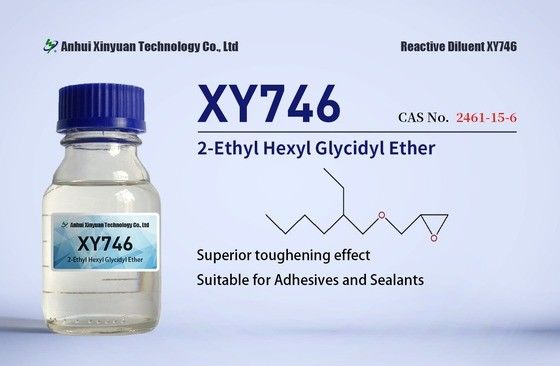 2-एथिल हेक्साइल ग्लाइसिडिल ईथर XY746 XY746P CAS 2461-15-6, चिपकने वाले, 100% ठोस कोटिंग, लैमिनेटिंग, टूलिंग, इलाज एजेंट एडक्ट्स, ग्राफ्ट पॉलिमर के लिए रासायनिक मध्यवर्ती, कम VOC पेंट